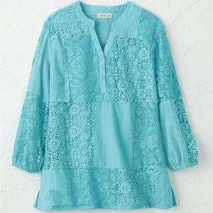 New, never worn! Coldwater Creek Lila Patchwork Lace Tunic